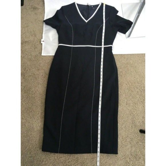 M&S British NWOT Navy Pencil Dress US8 - Picture 9 of 11